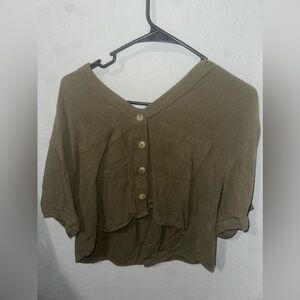 Olive Green off the shoulder top